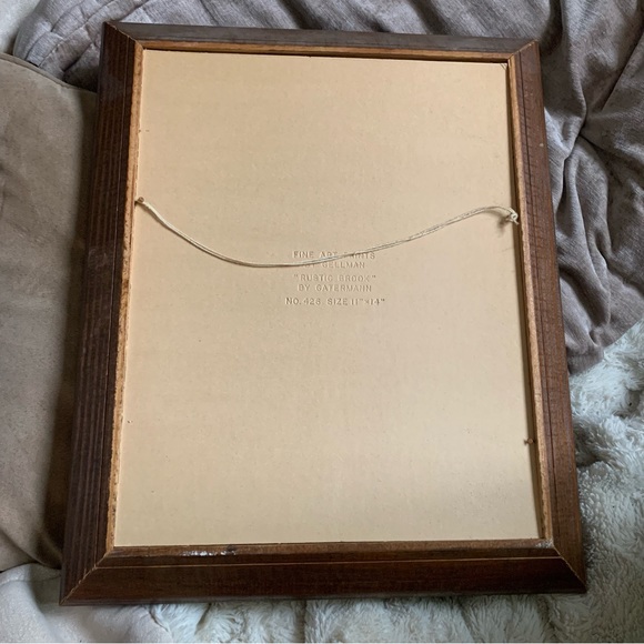 Framed Oil painting “Rustic Brook” - 11 x 14” - Picture 3 of 4